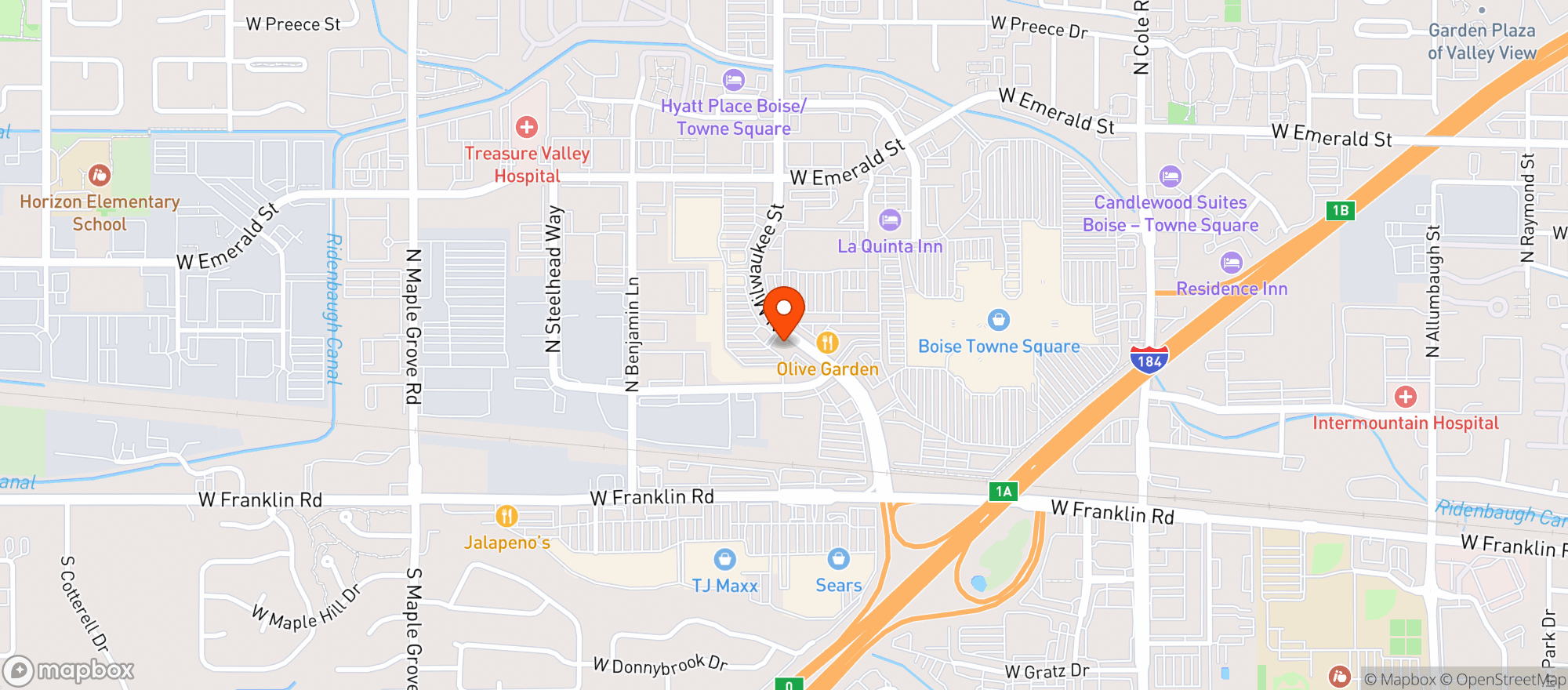 Map showing Vitamin Shoppe - Boise