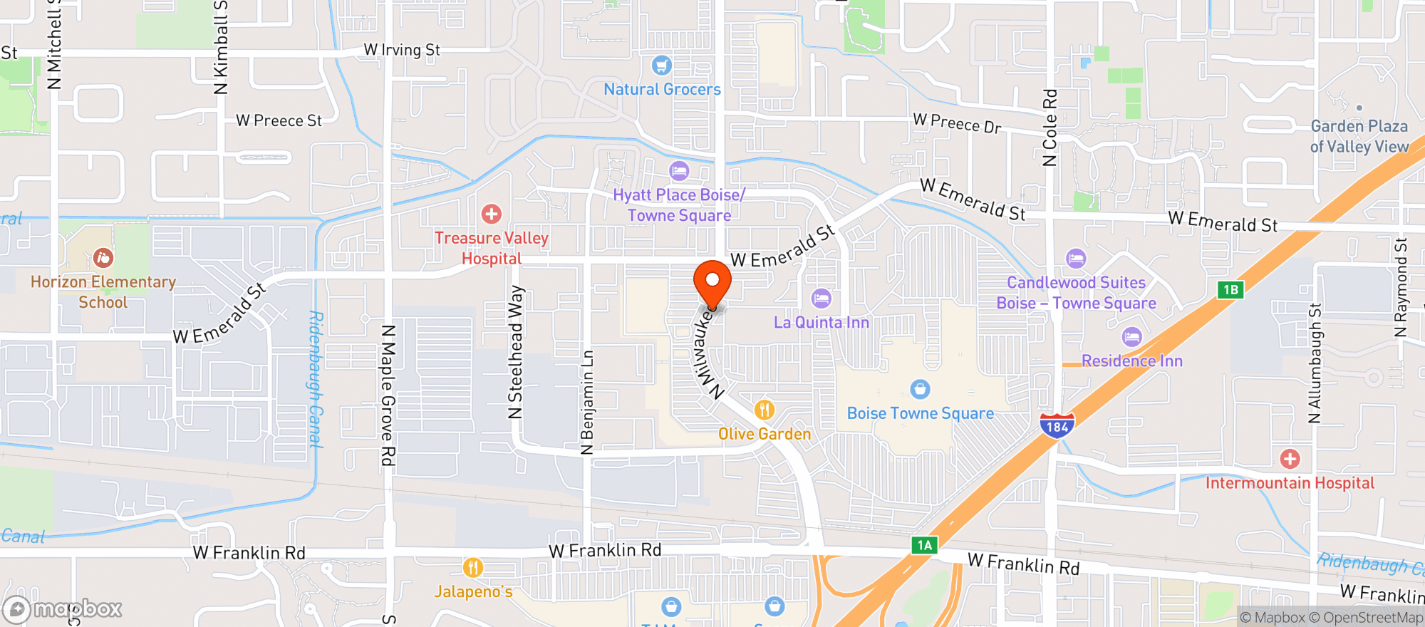 Map showing Gnc