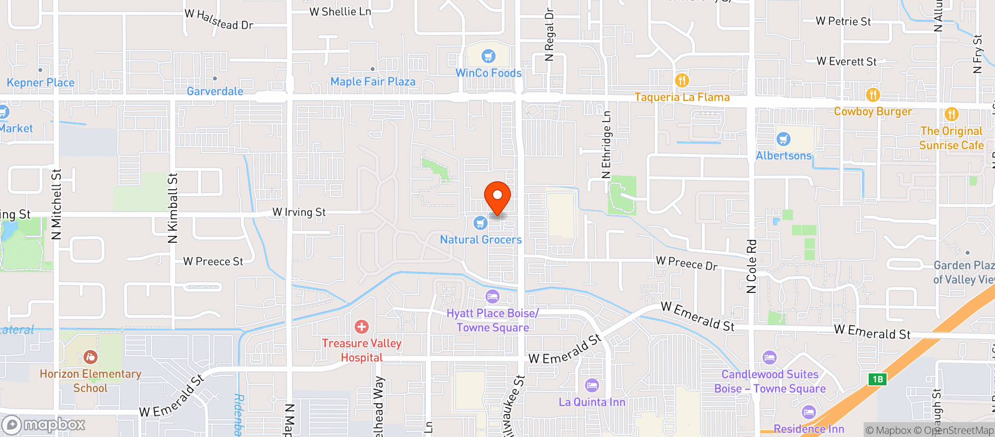 Map showing Natural Grocers by Vitamin Cottage - Natural Grocers by VC_Boise (BE) - 00530055