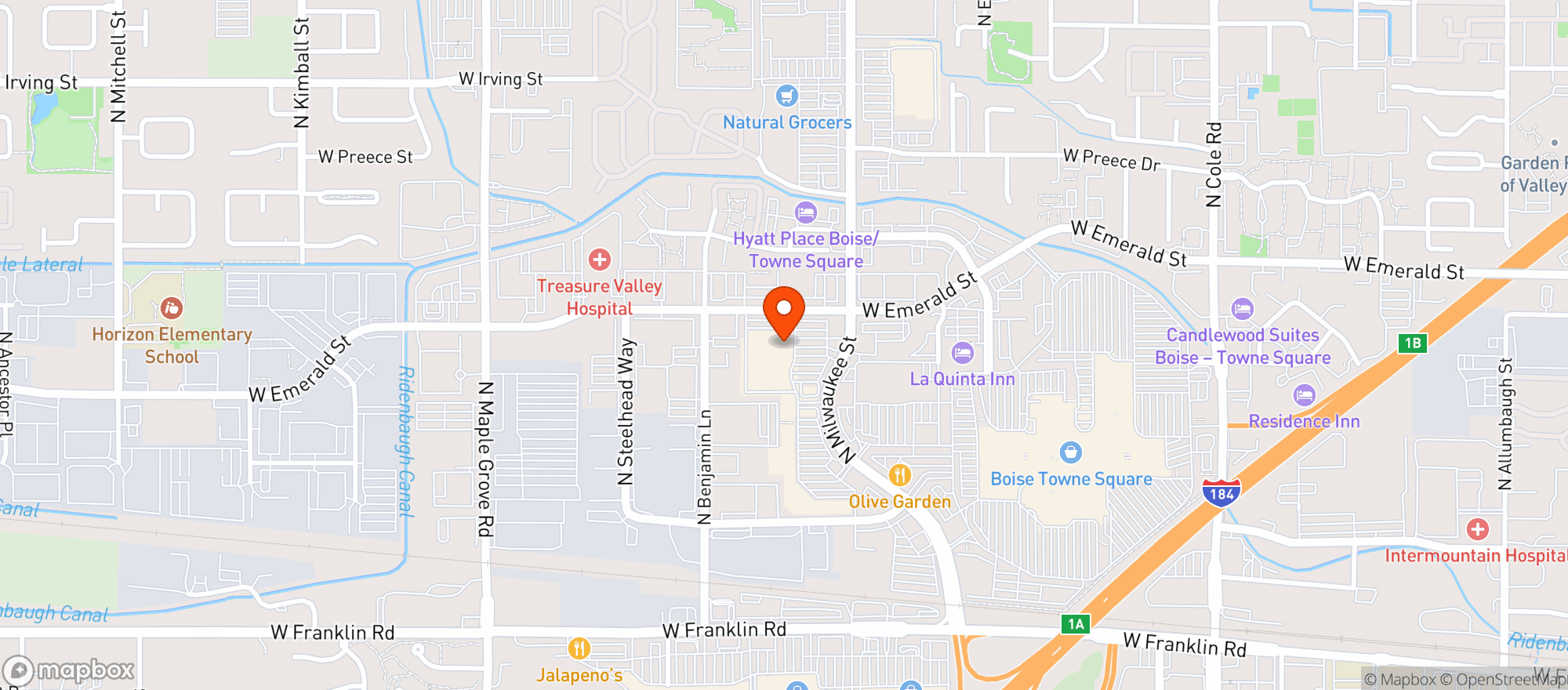 Map showing Target