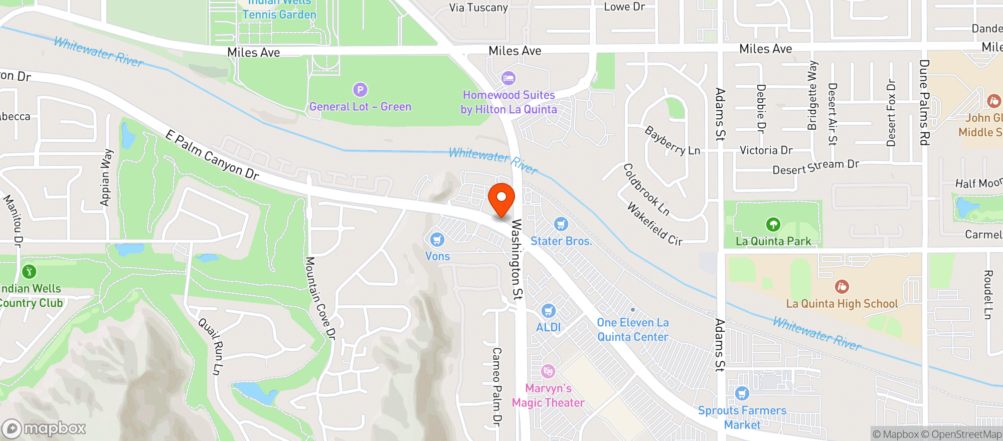 Map showing Desert Wine Shop