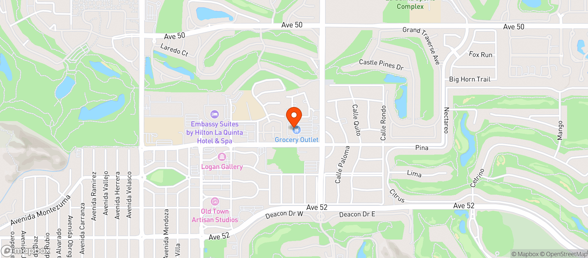 Map showing Grocery Outlet #476