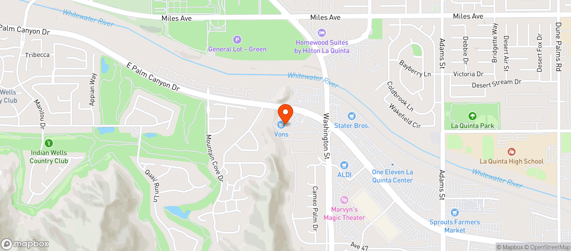 Map showing Vons