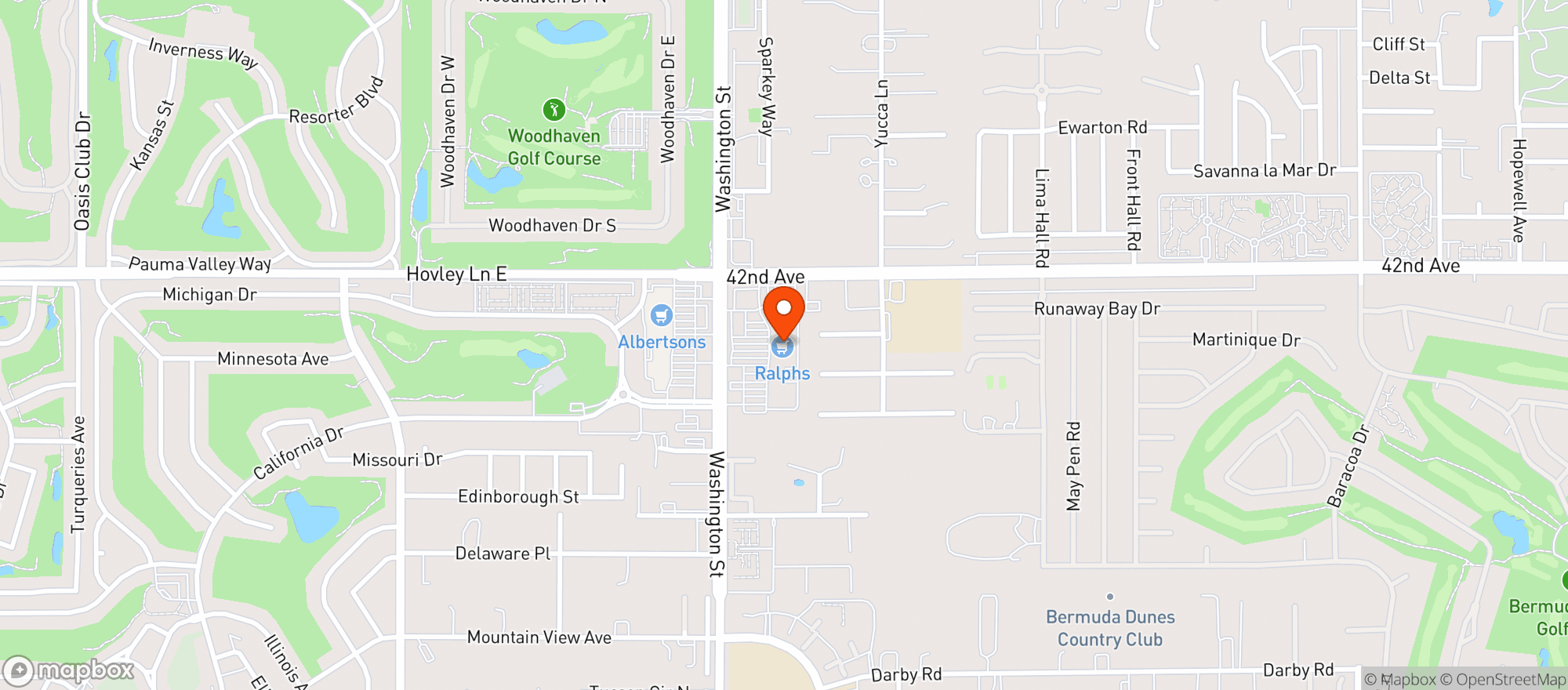 Map showing Ralphs (703) - 00681 - Bermuda Dunes