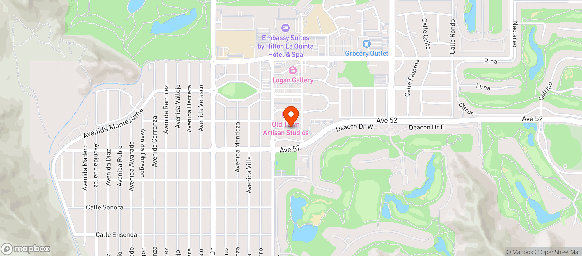 Map showing Lavendar Bistro