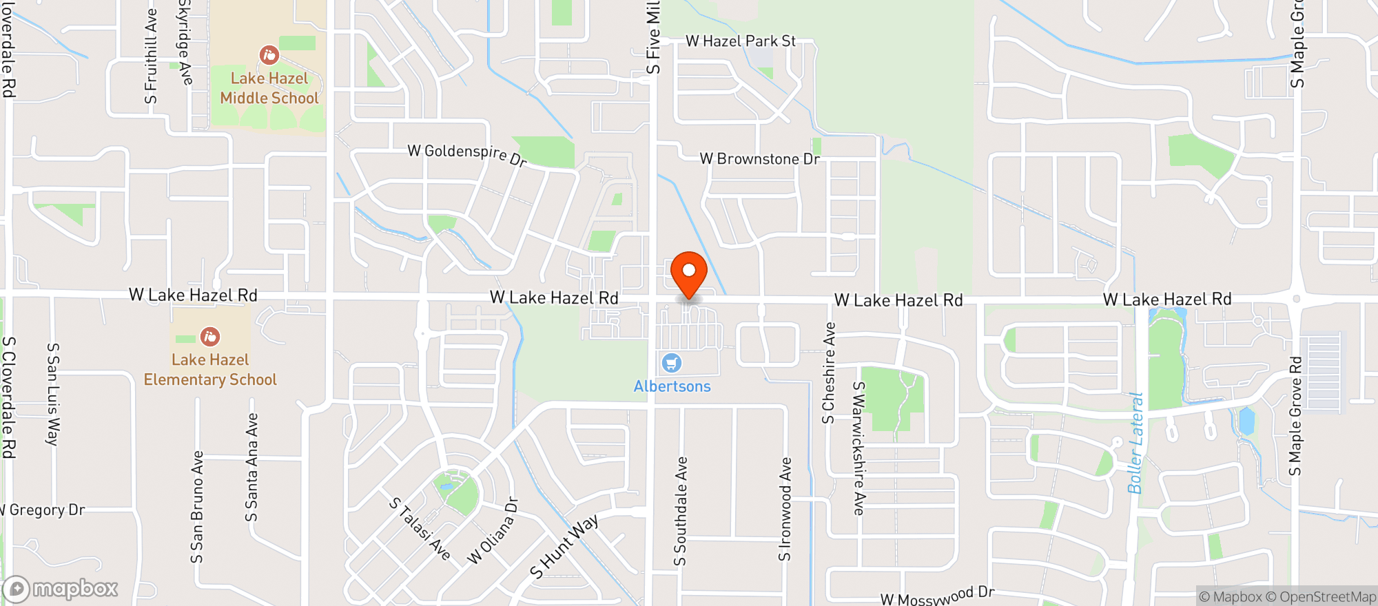 Map showing Albertsons