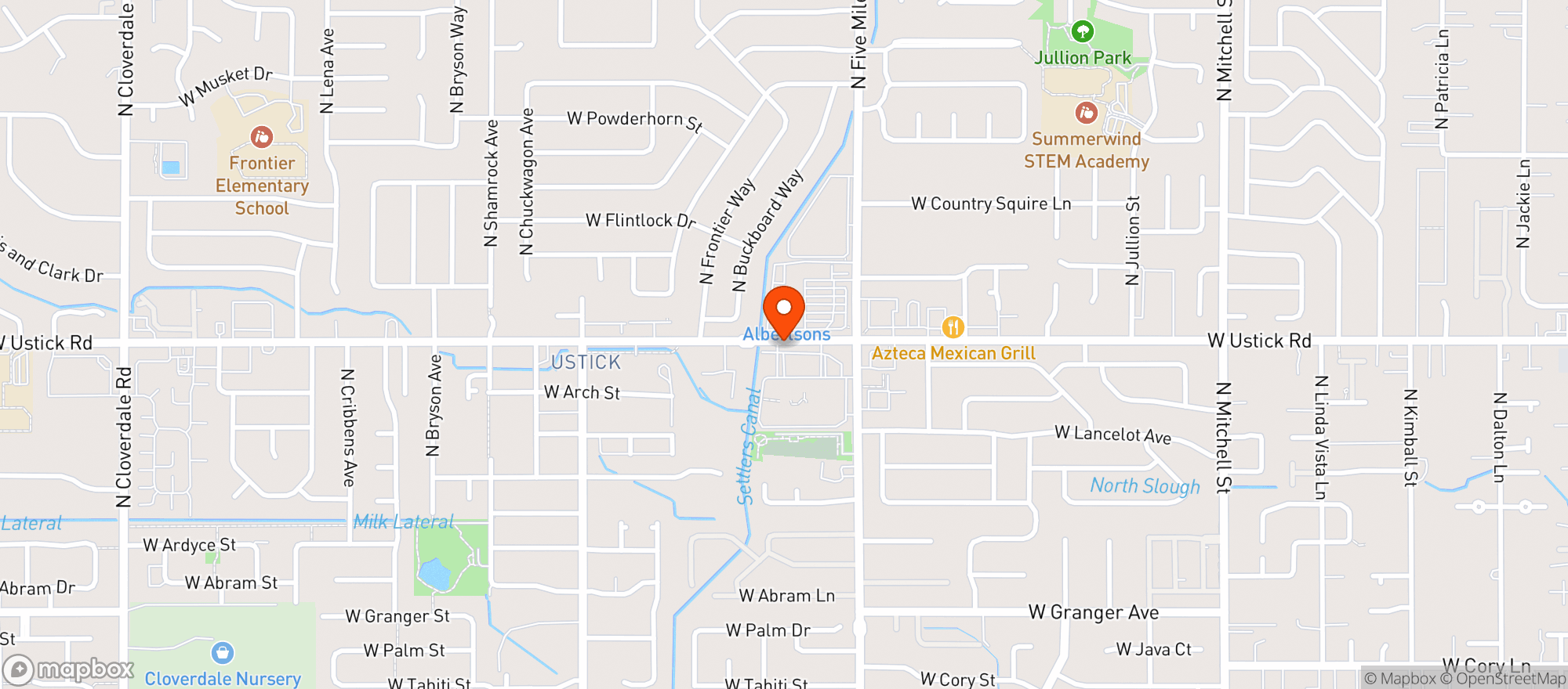 Map showing Albertsons