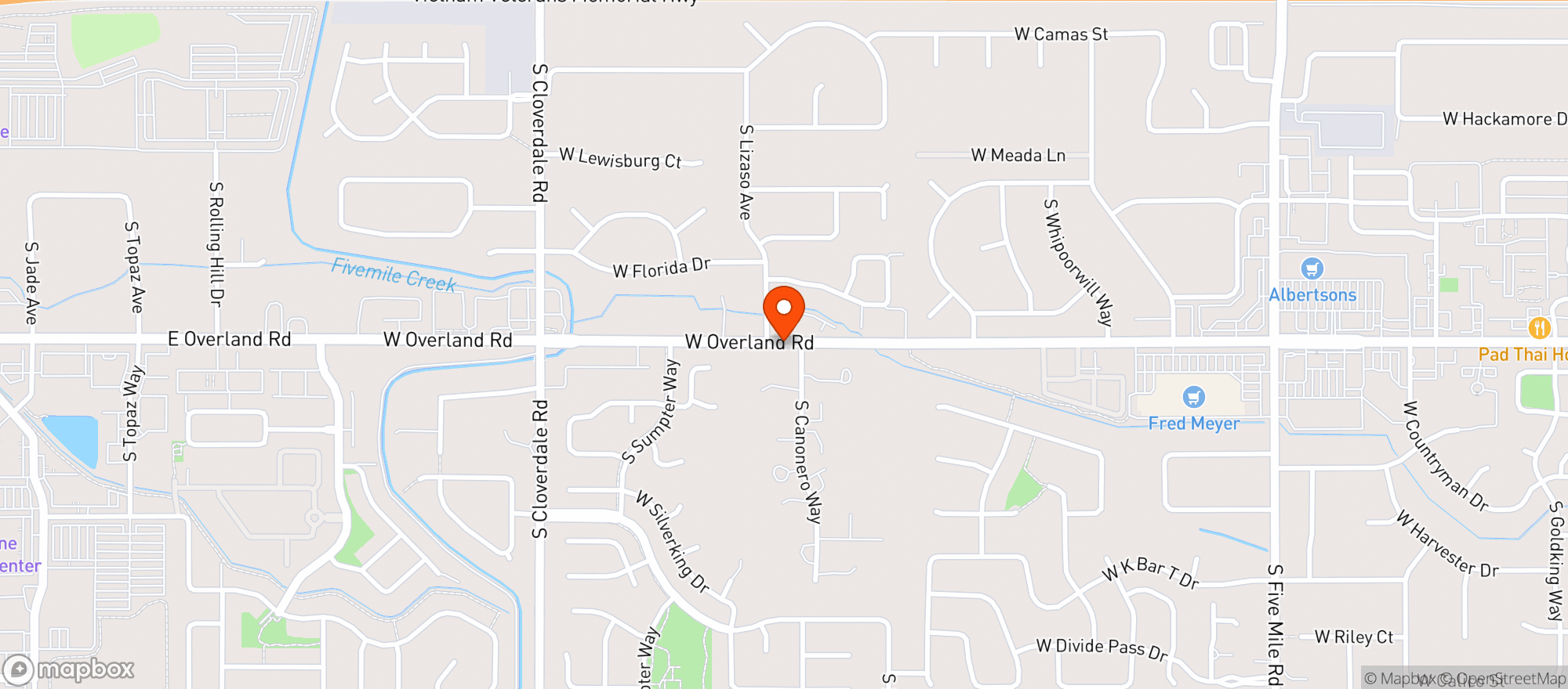 Map showing Fred Meyer