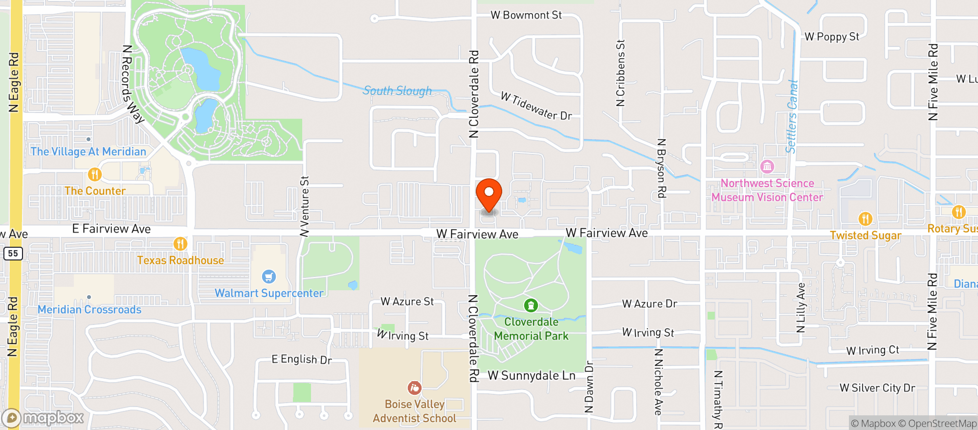 Map showing Kjs Super Stores