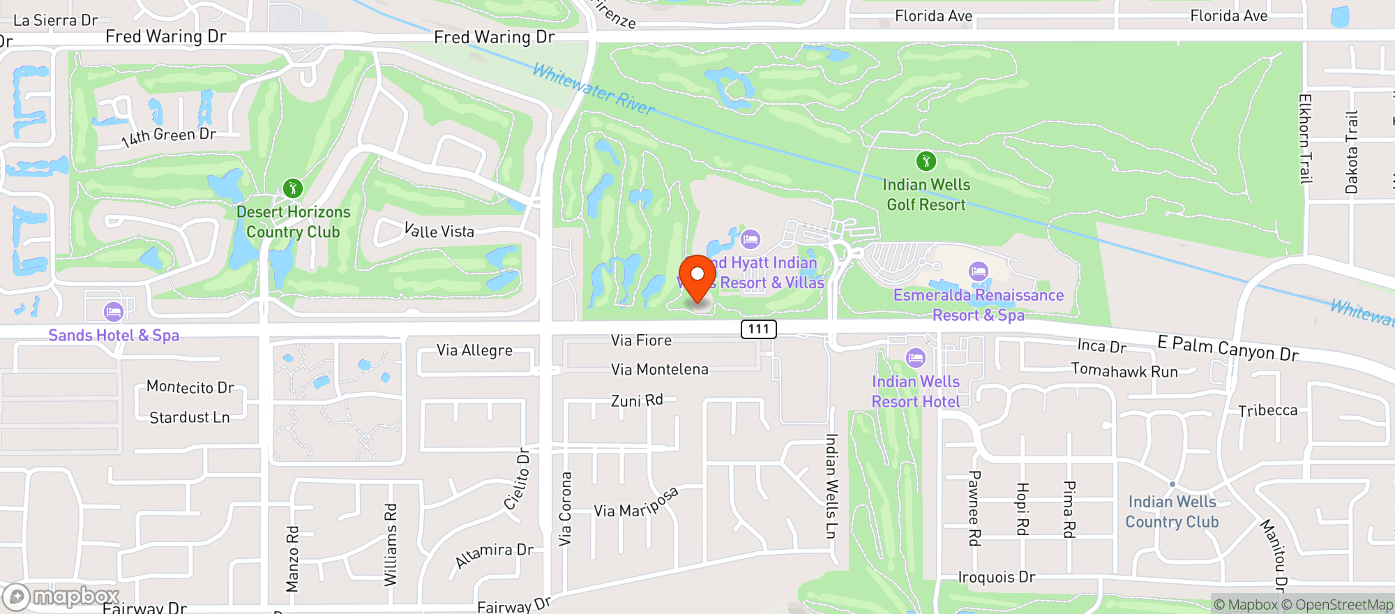 Map showing Grand Hyatt Indian Wells Resort & Spa
