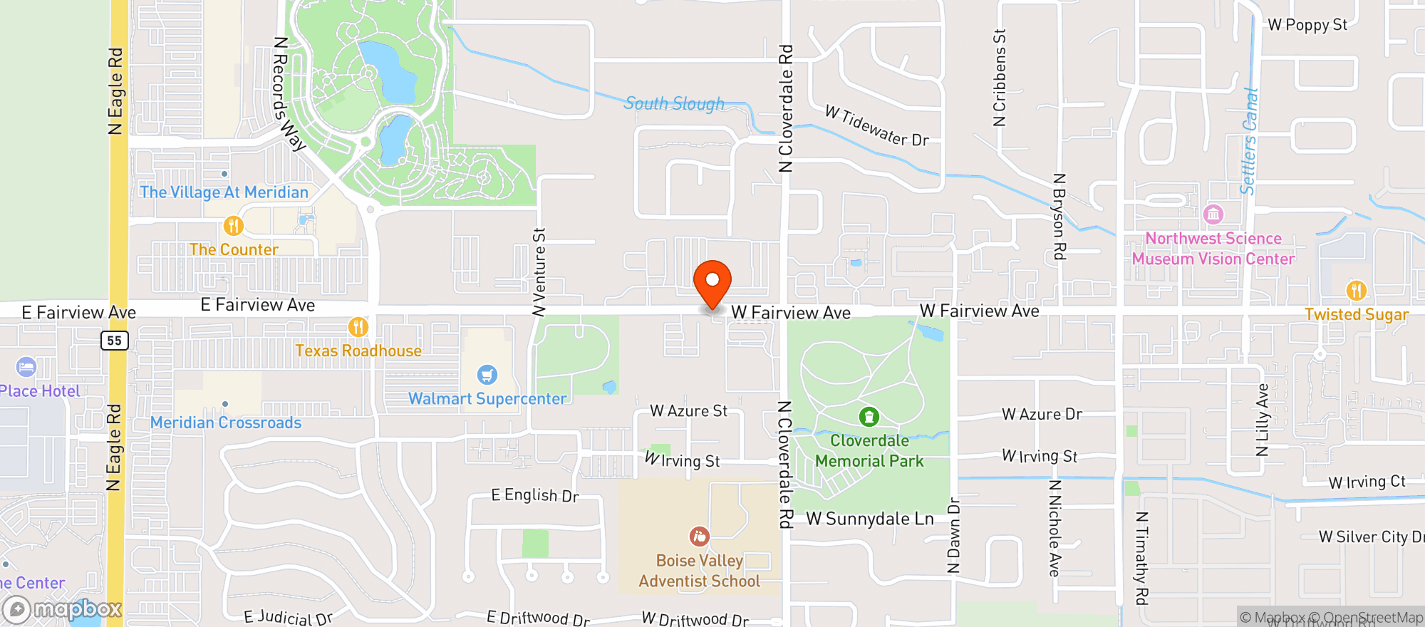 Map showing Sockeye Grill & Brewery