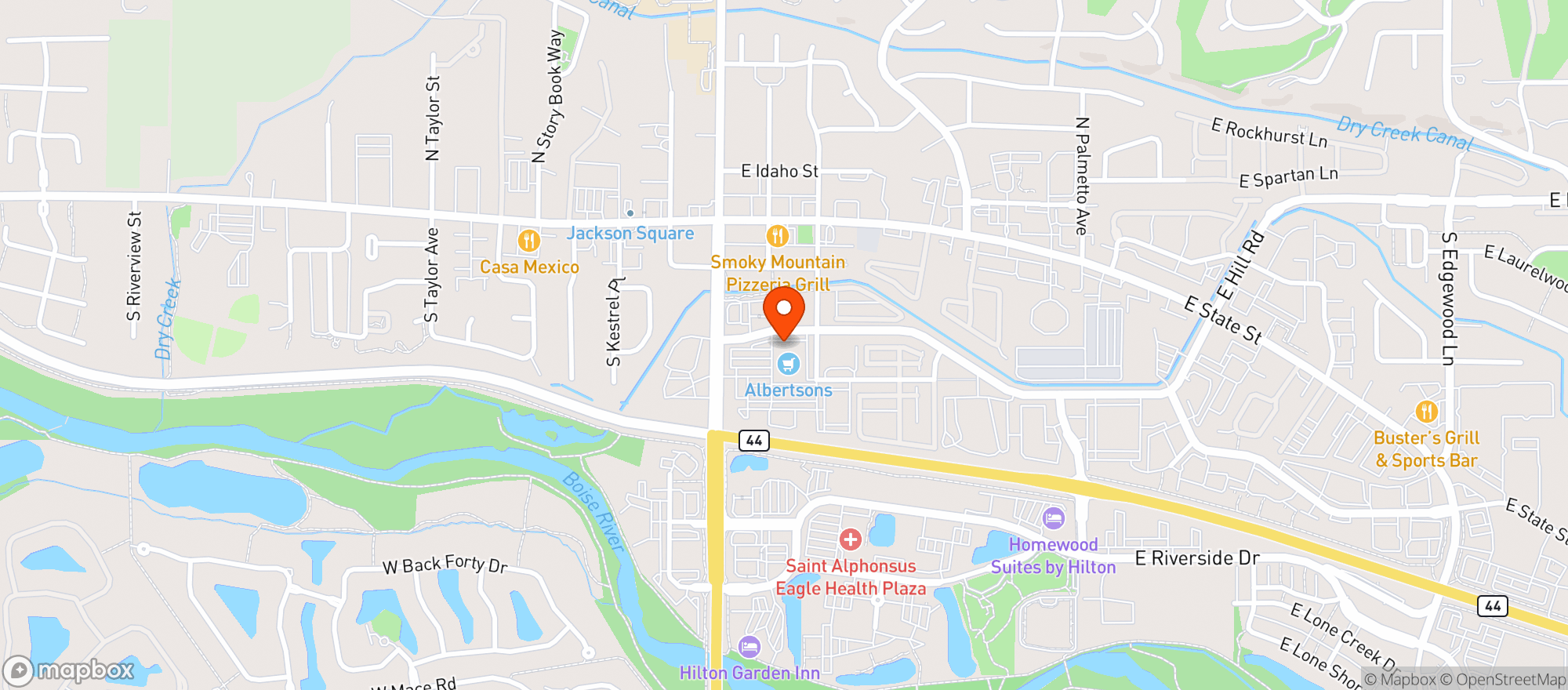 Map showing Albertsons