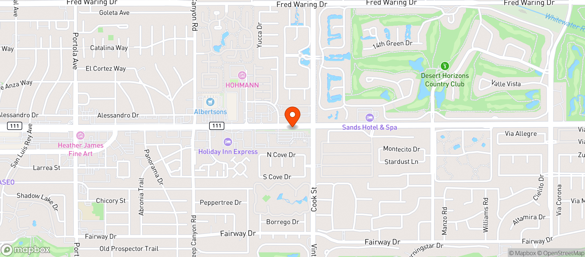 Map showing SPROUTS FARMERS MARKET (INDIAN WELLS)