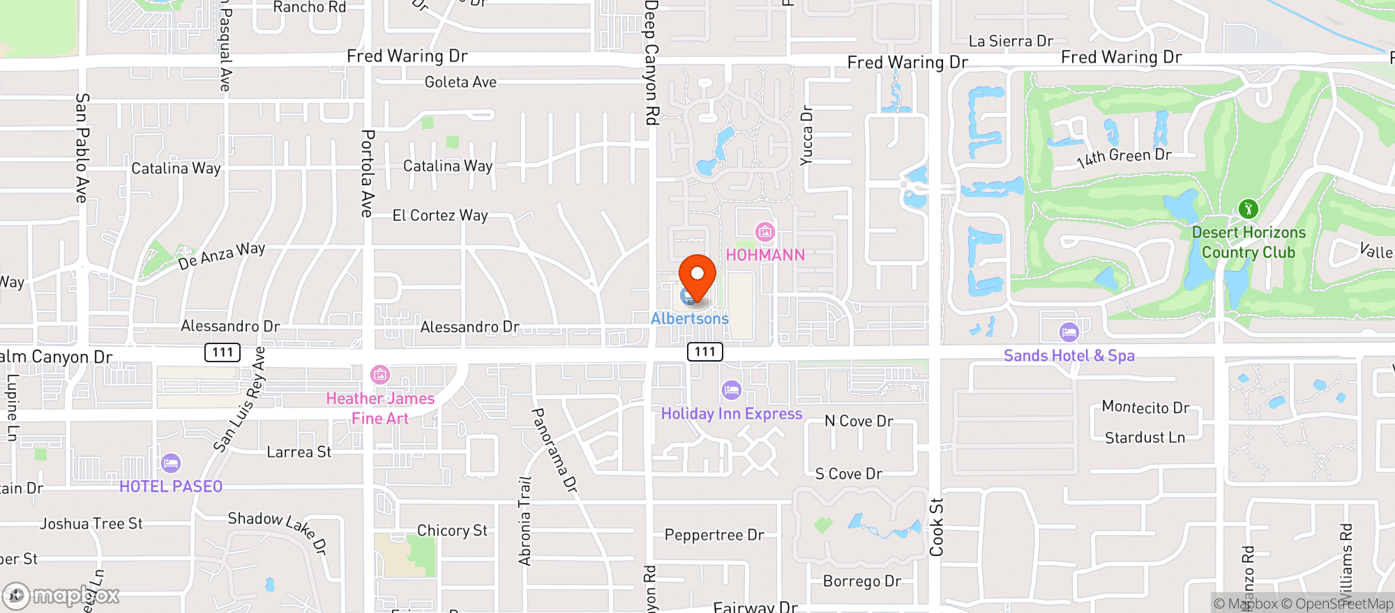 Map showing Albertsons