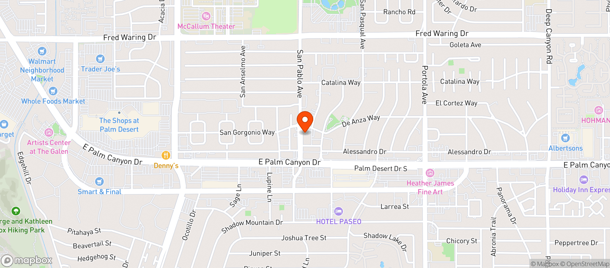Map showing Desert Fox Bar