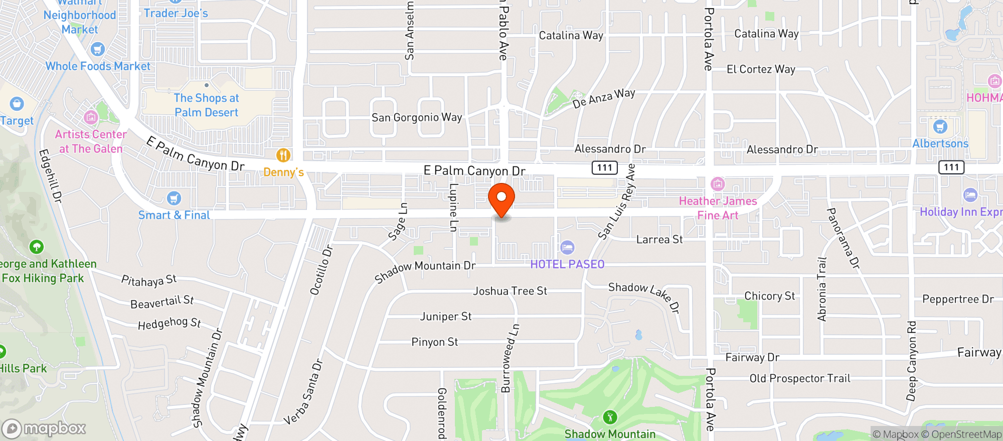 Map showing Williams Sonoma