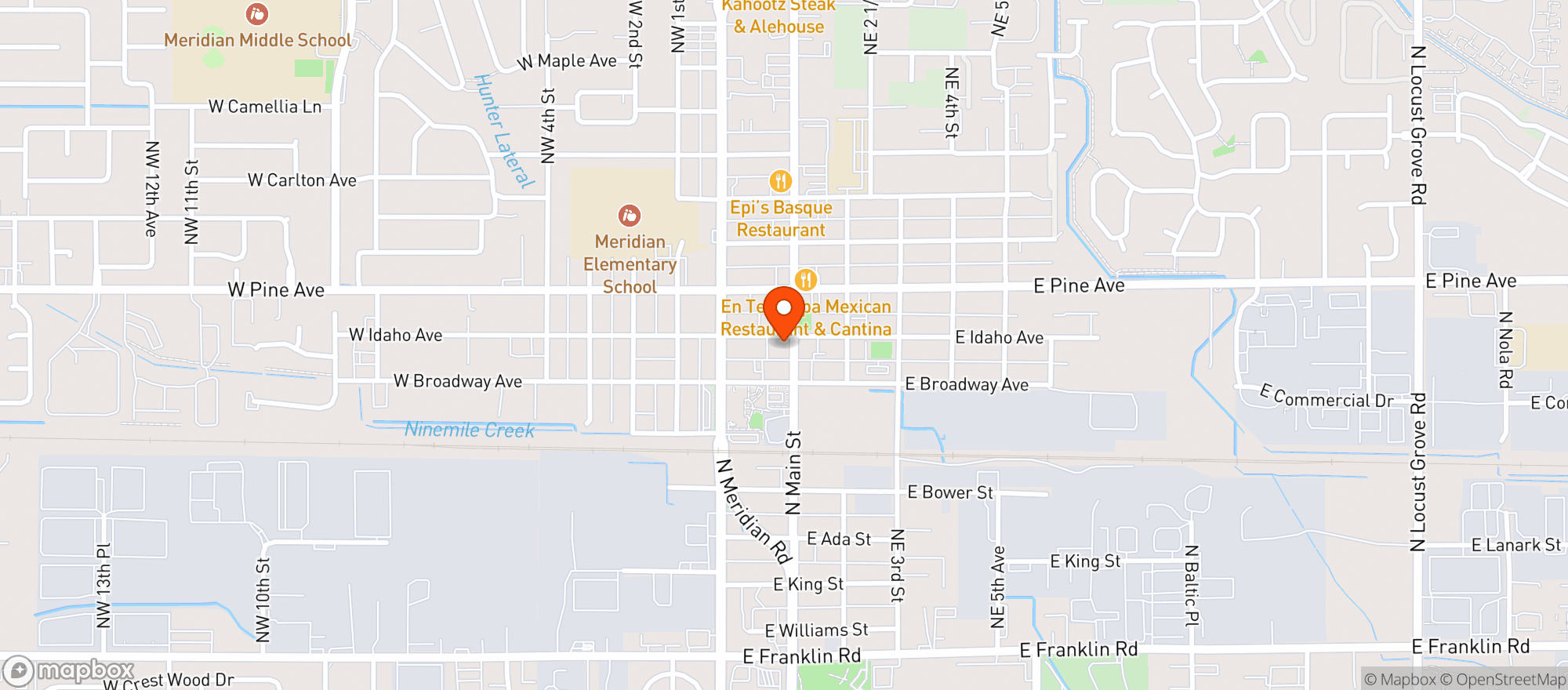 Map showing Heritage Hop Haus