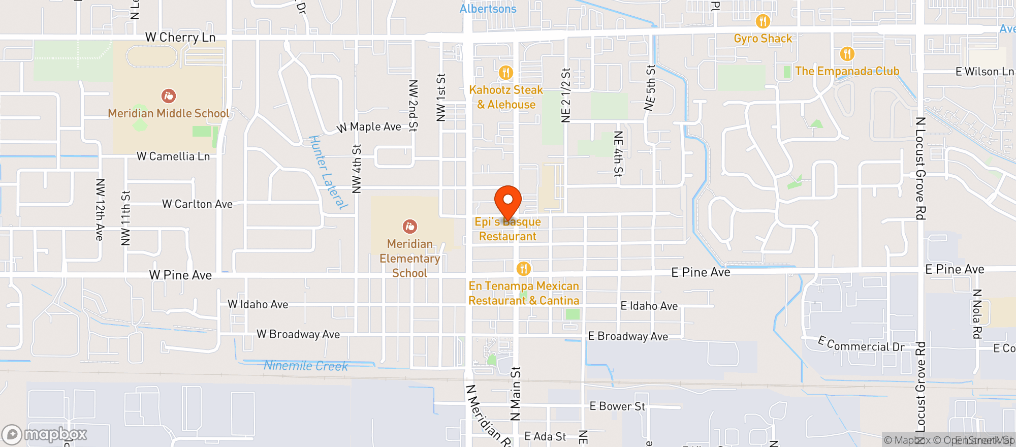 Map showing Vintage 61 Wine Bar
