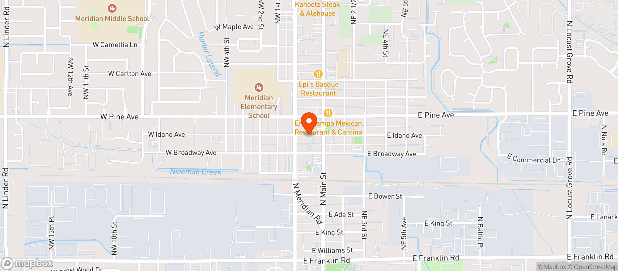Map showing Albertsons