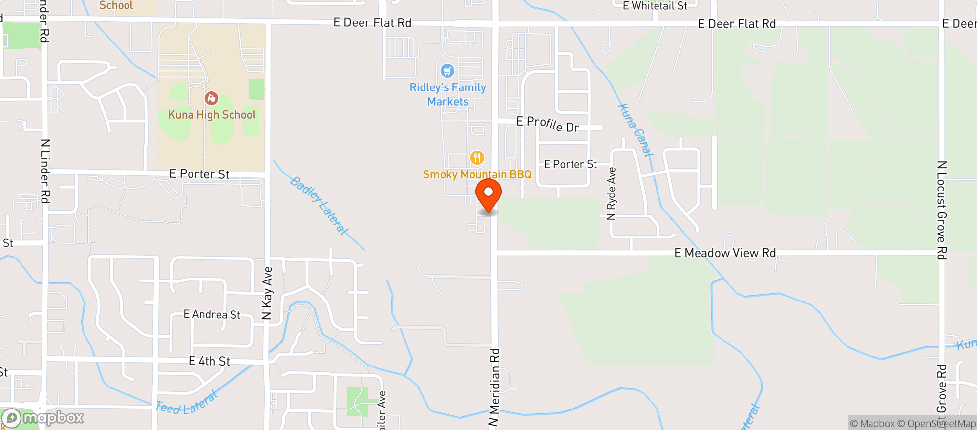 Map showing Ridleys Family Markets (Kuna) - 00100014863