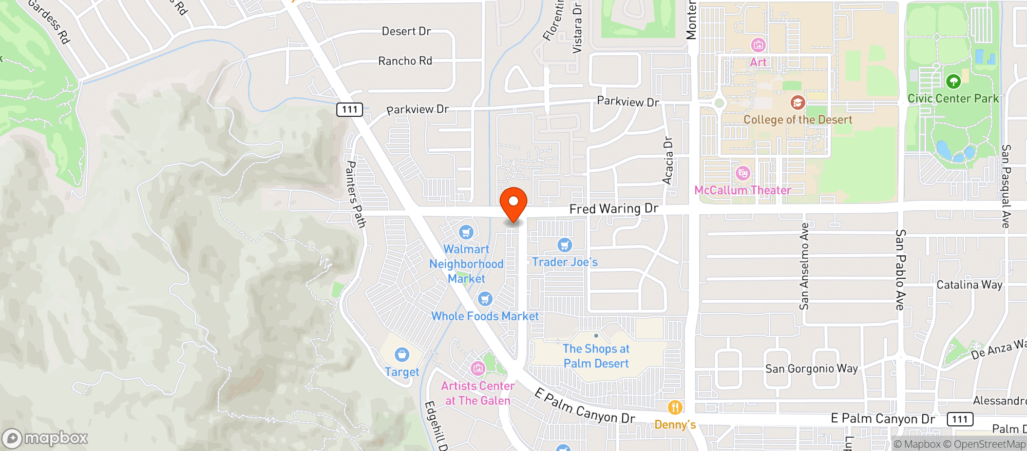 Map showing Whole Foods Market | Palm Desert