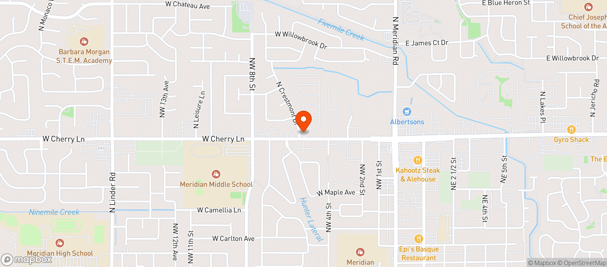 Map showing Jacksons