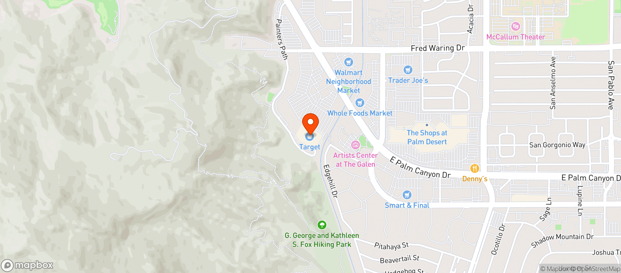 Map showing Target