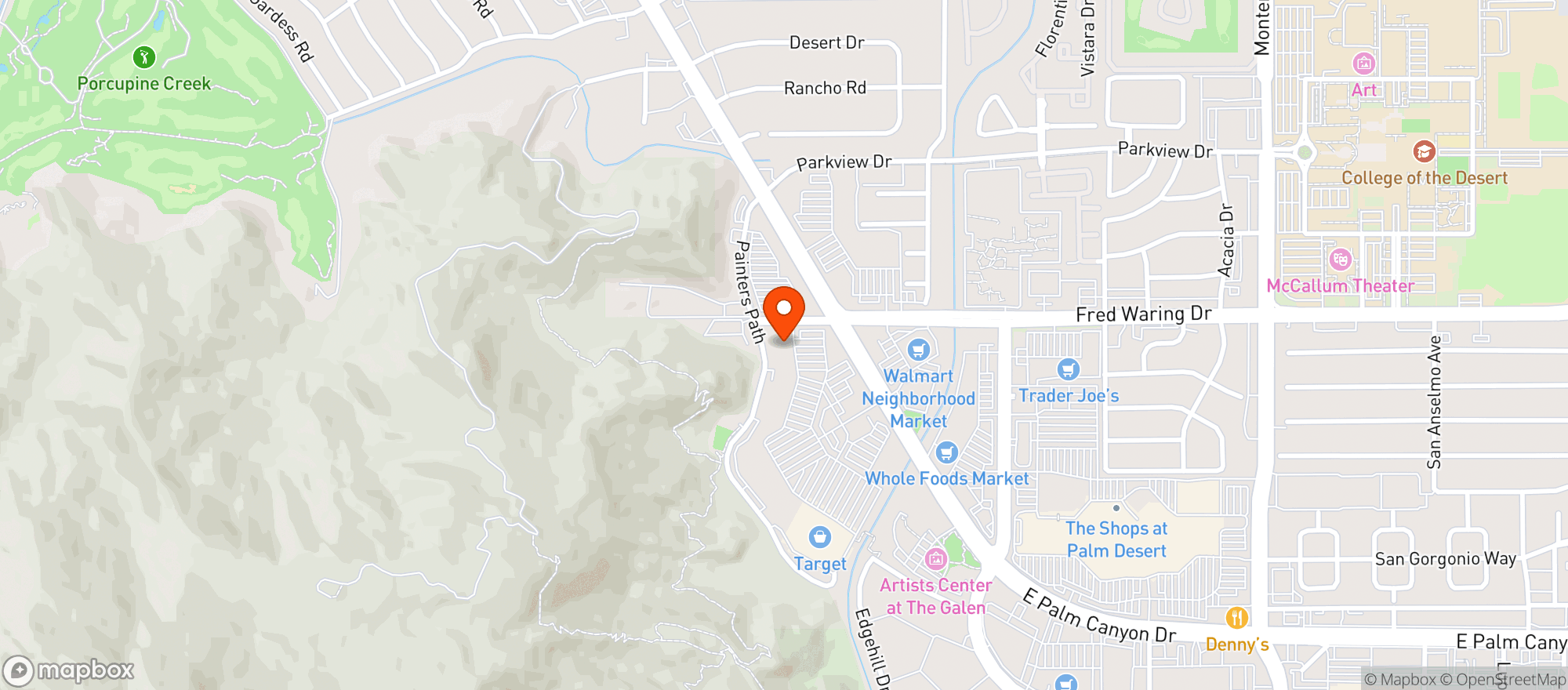 Map showing Total Wine - Palm Desert