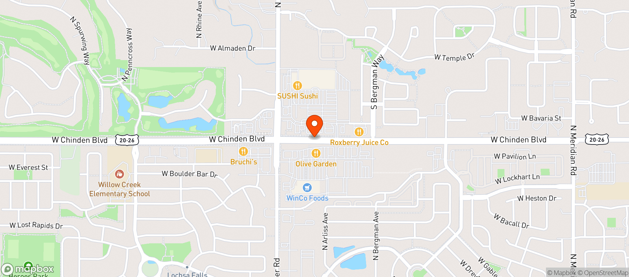 Map showing Fred Meyer