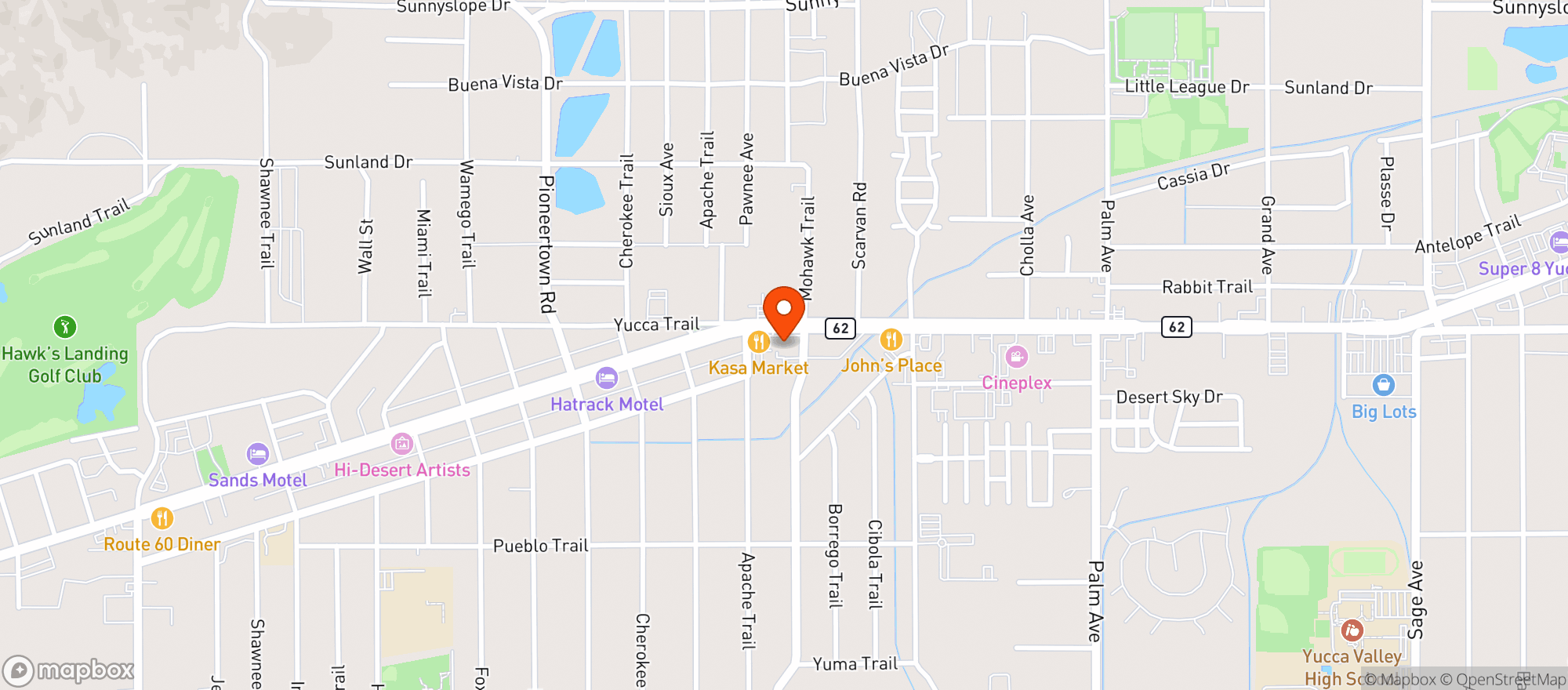 Map showing Desert Vibez Smoke Shop