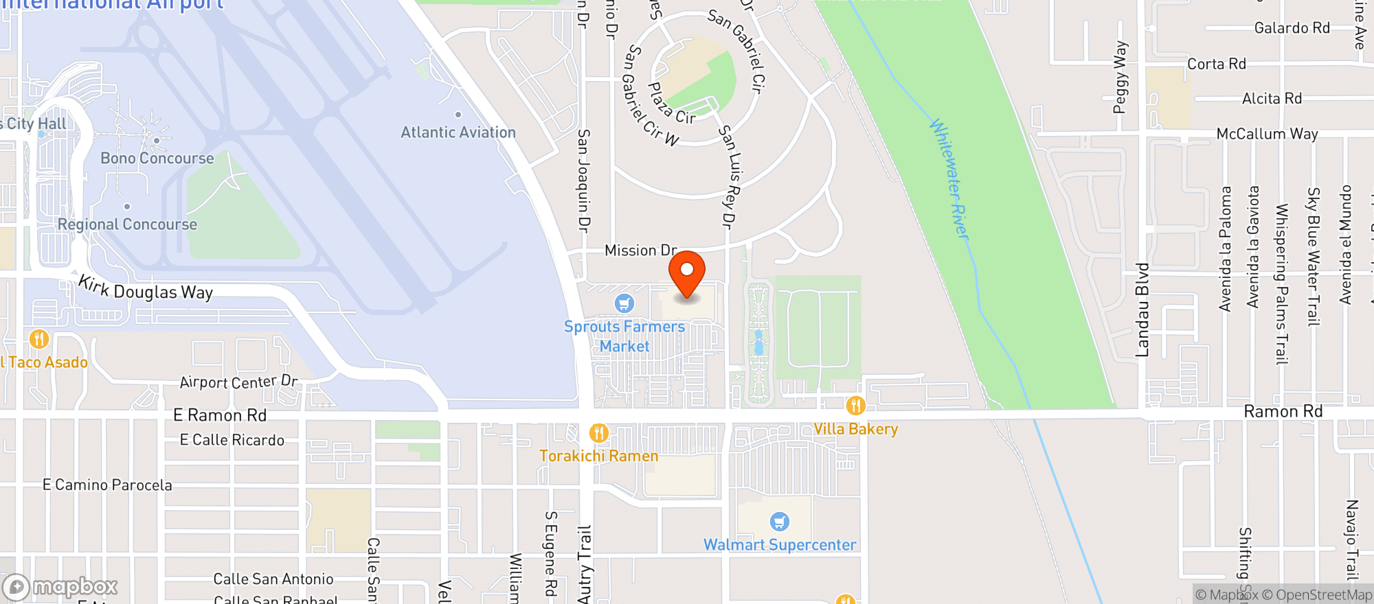 Map showing Rubios Coastal Grill