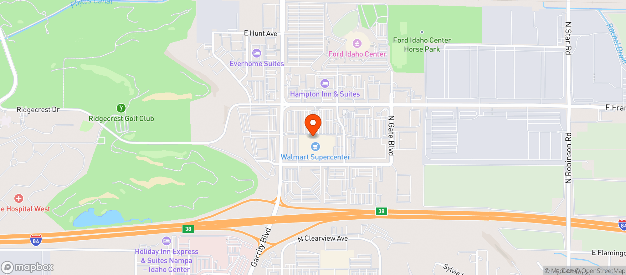 Map showing Walmart Supercenter