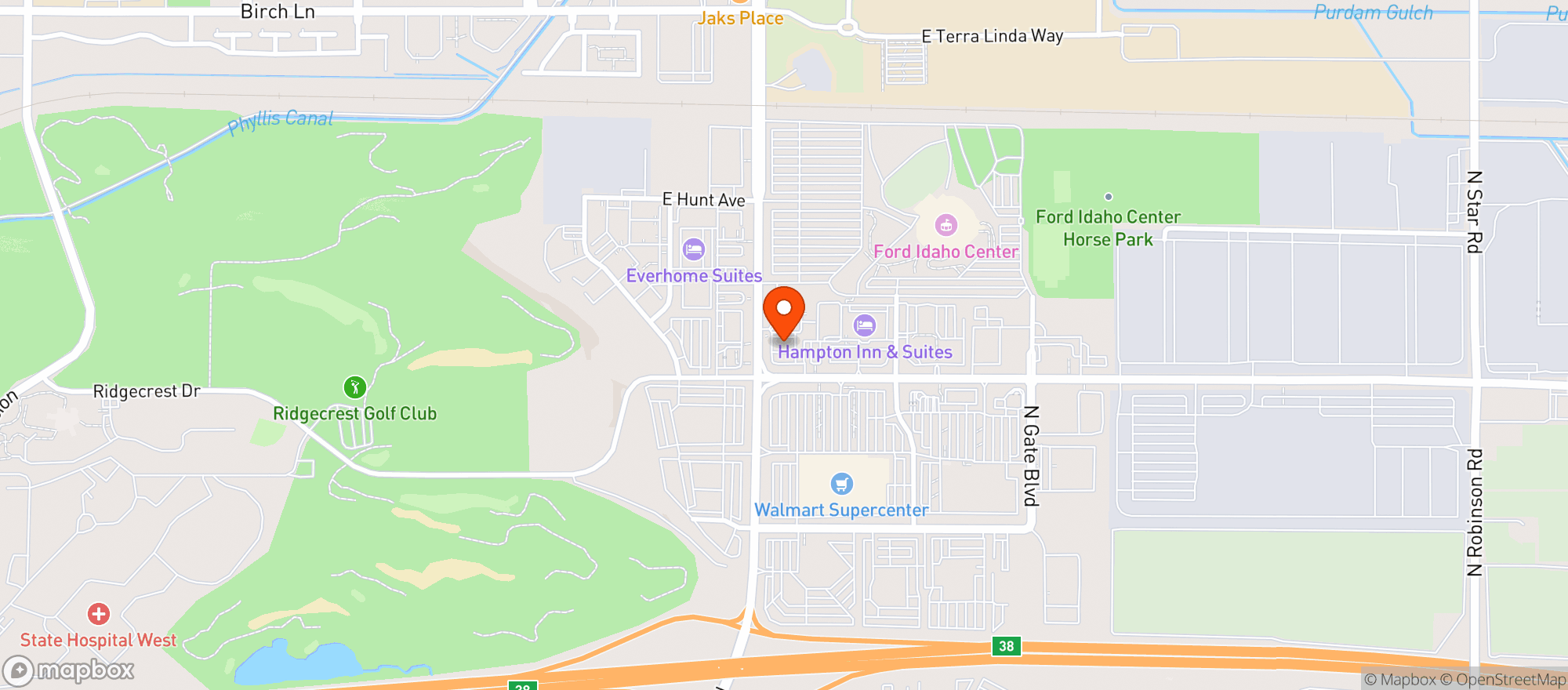 Map showing Jacksons
