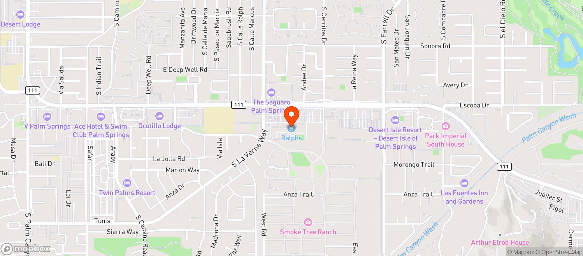 Map showing Ralphs