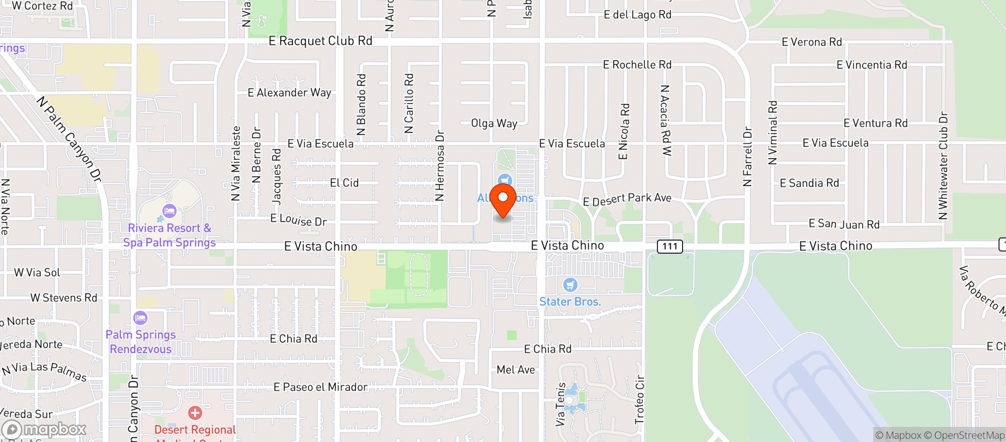 Map showing Albertsons