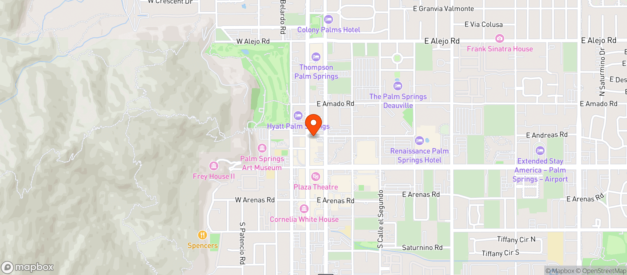 Map showing El Patio