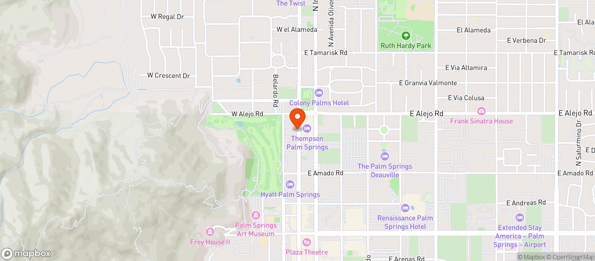Map showing Blue Coyote Grill