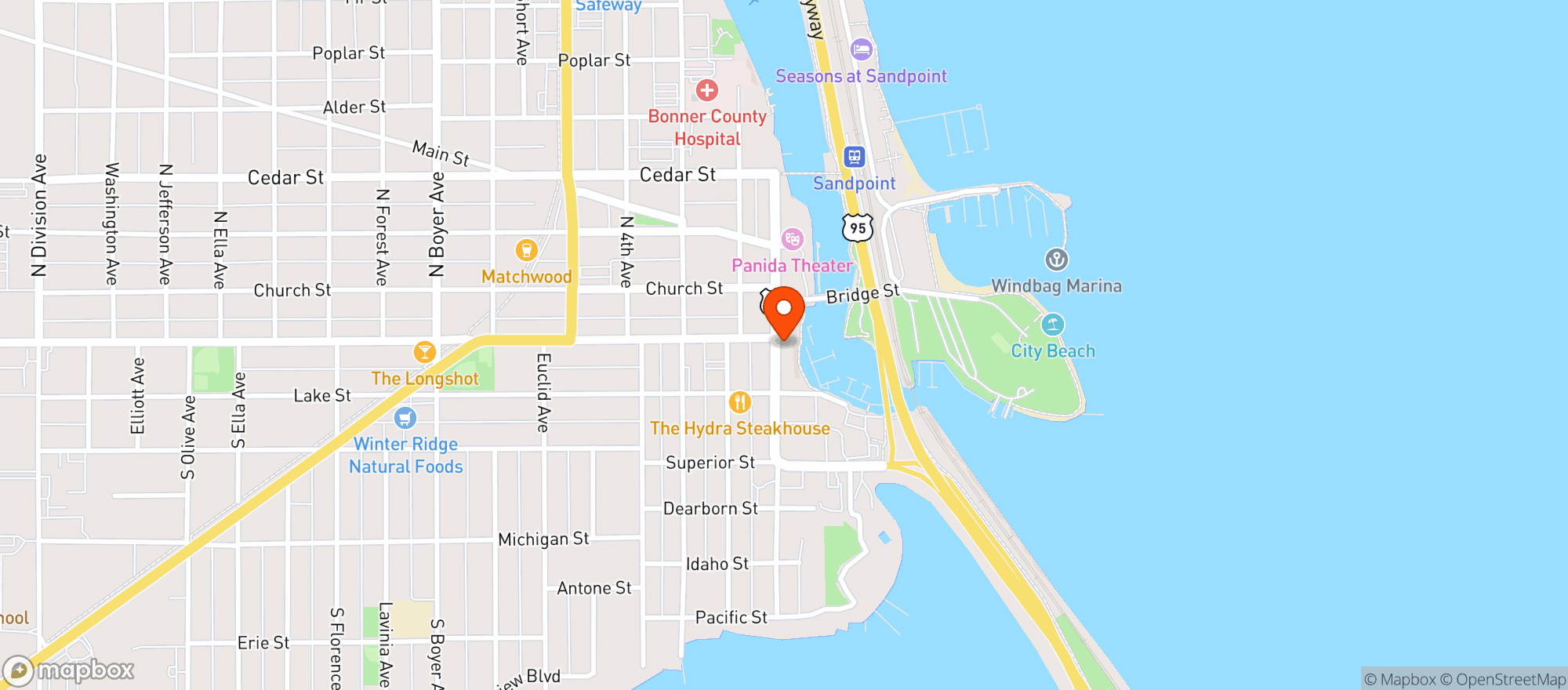 Map showing The Bank