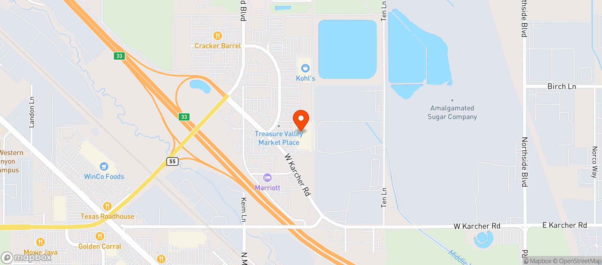 Map showing Target