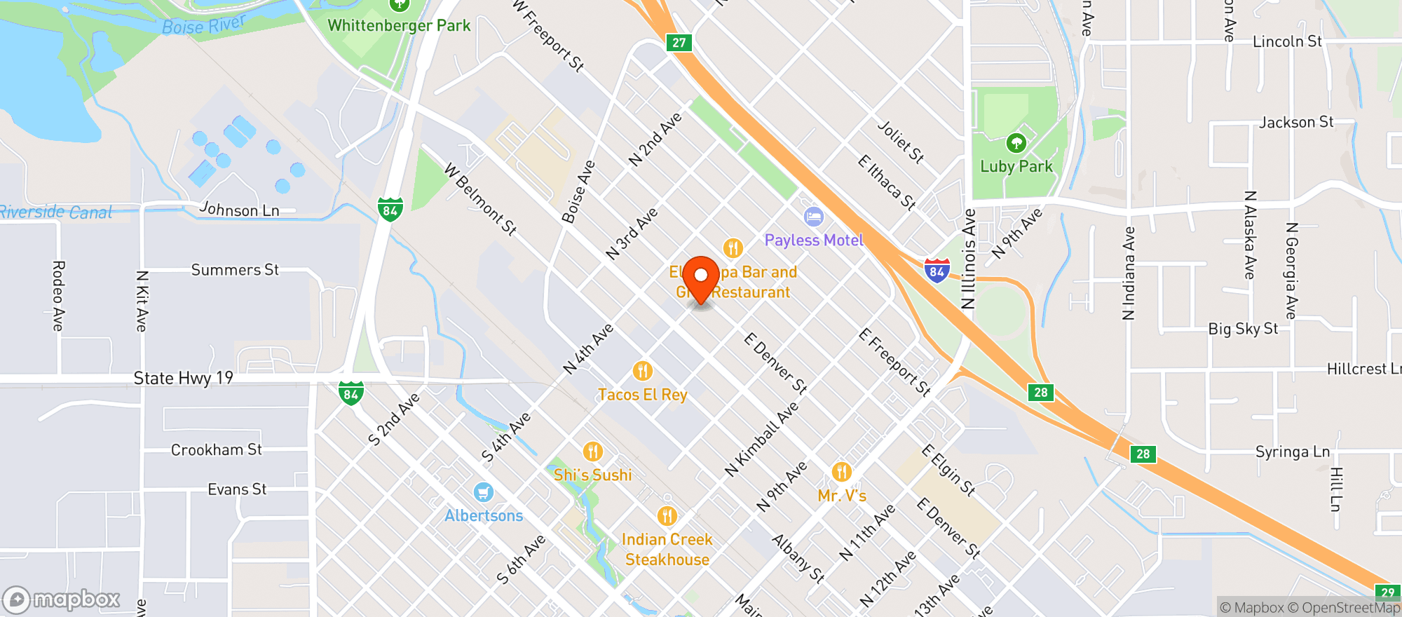 Map showing La Michoacana