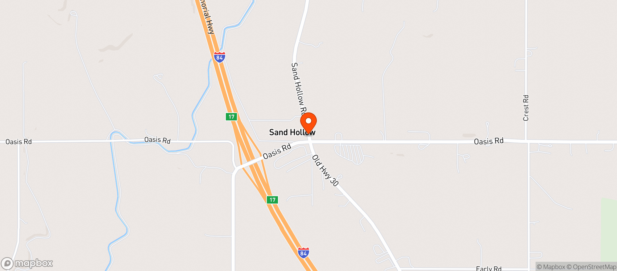 Map showing SAND HALLOW STORE