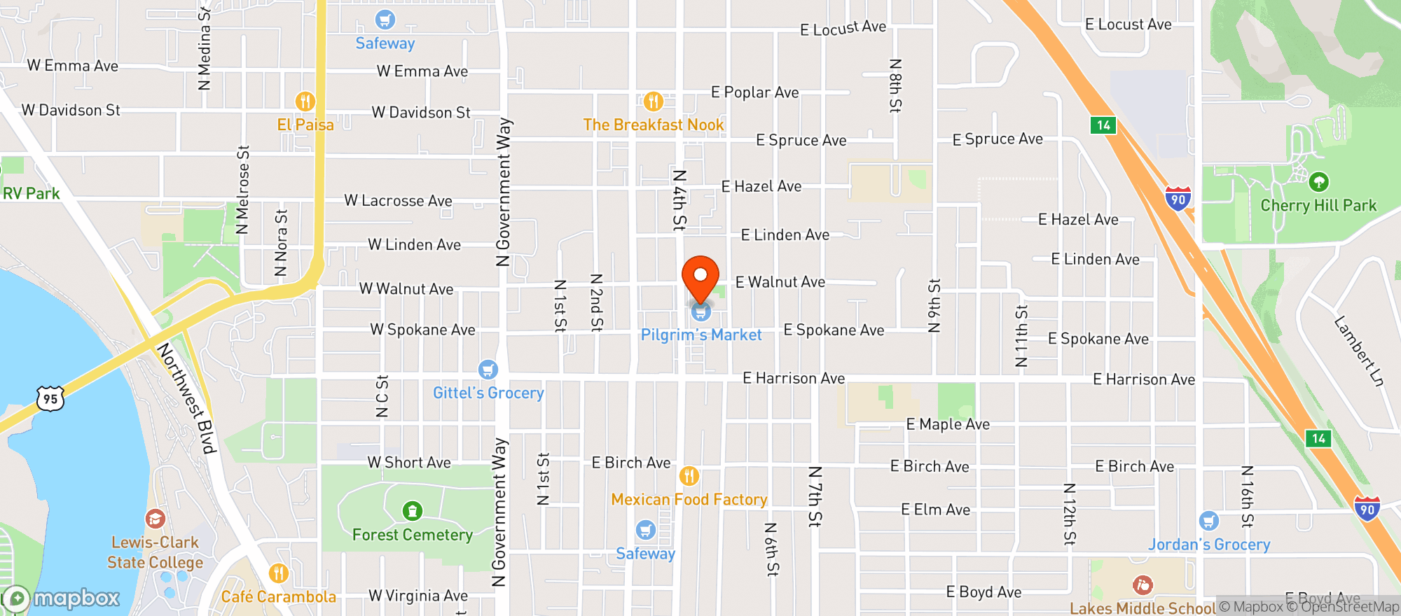 Map showing Pilgrims Market - 00202001