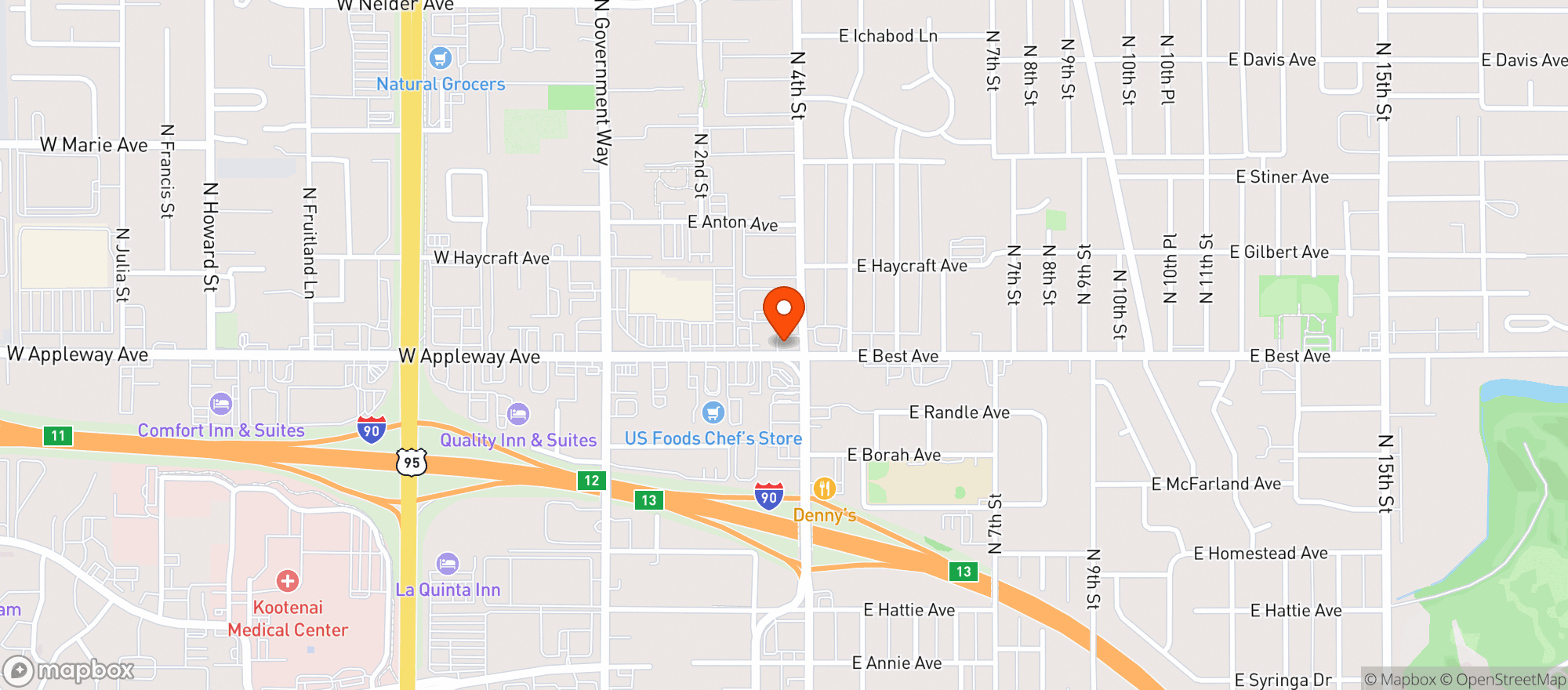 Map showing Stylus Wine and Vinyl Bar