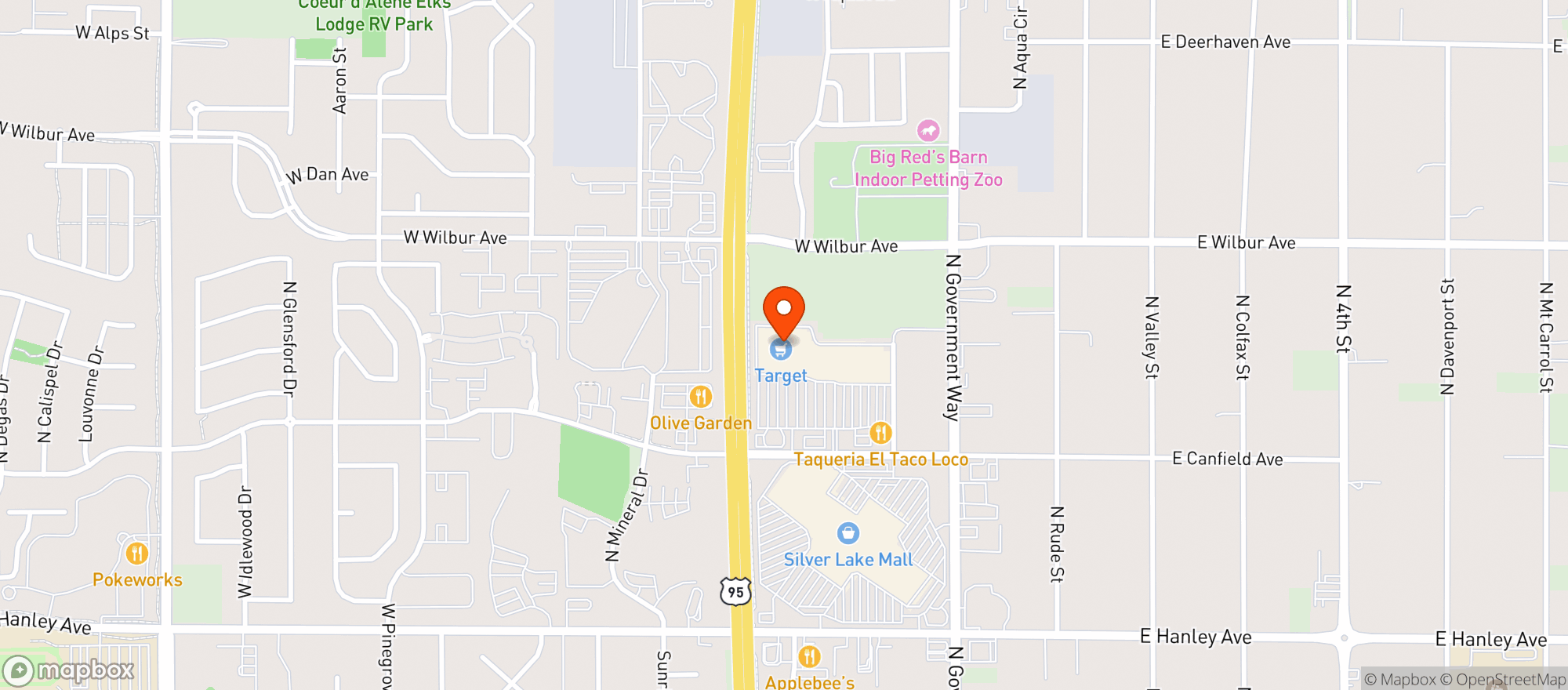 Map showing Target
