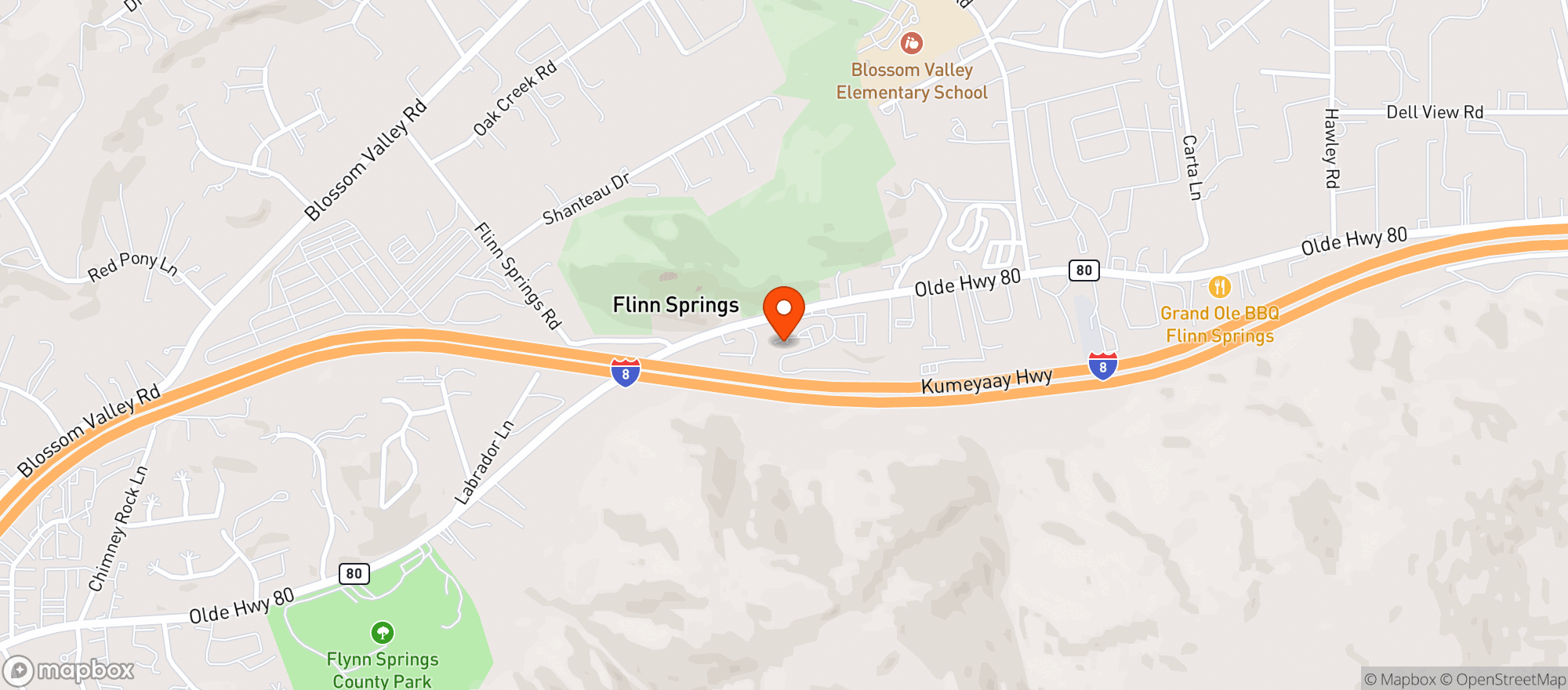 Map showing Country Creek Market