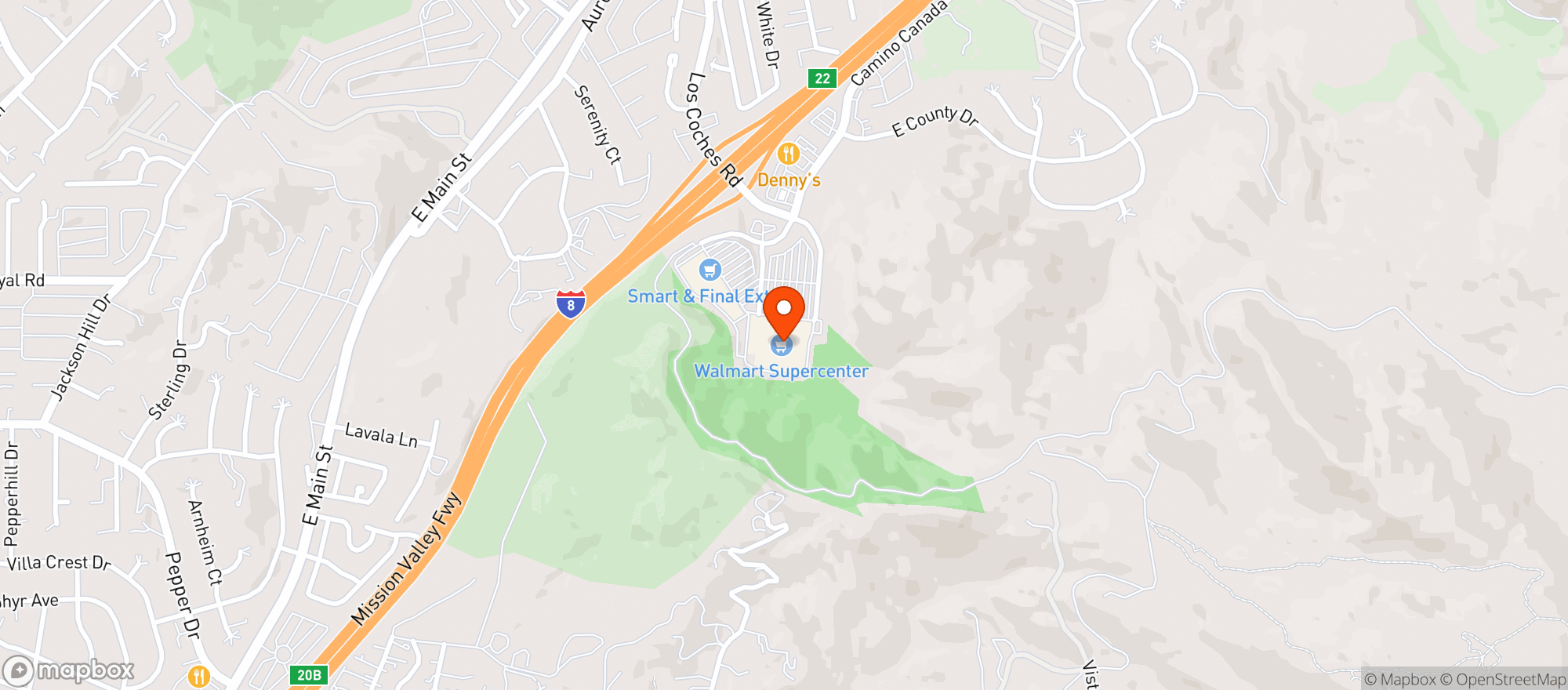 Map showing Walmart Supercenter