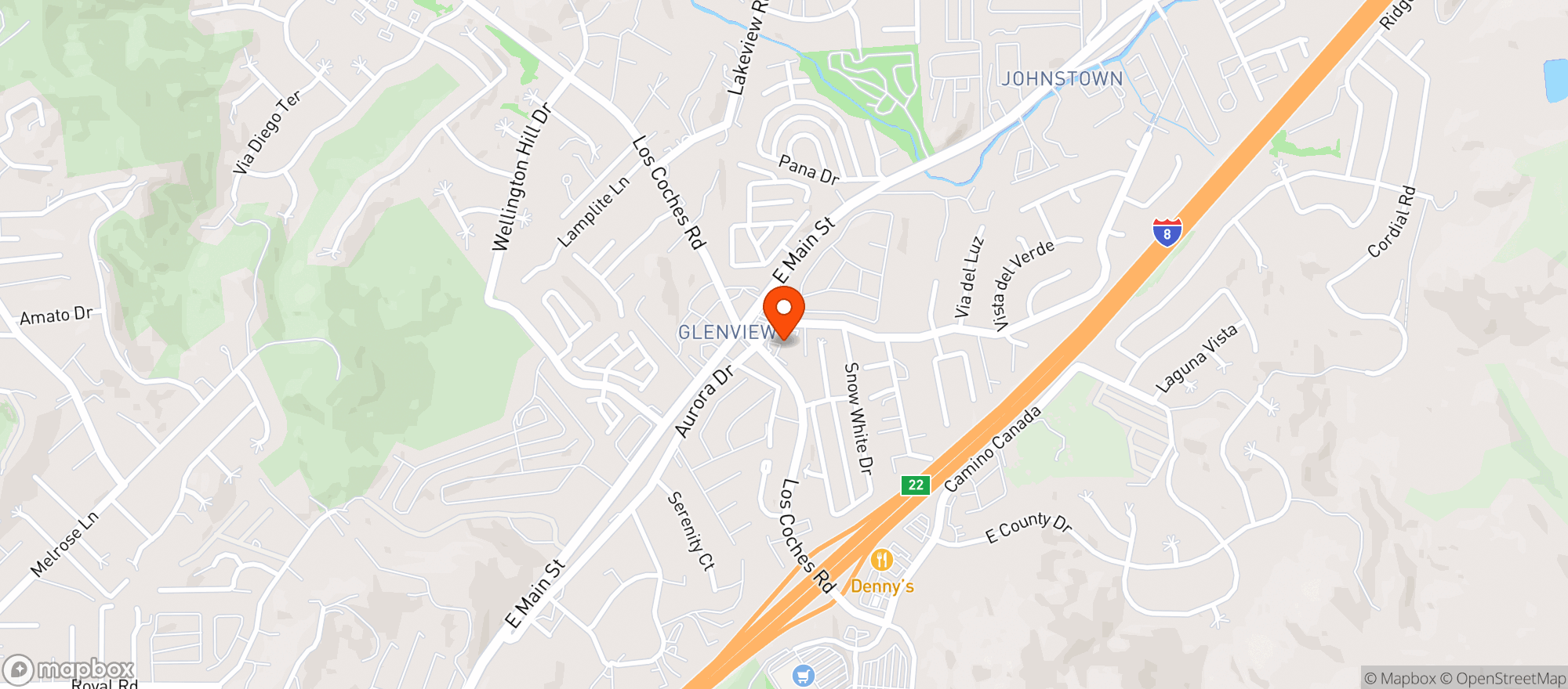 Map showing East County Gas & Liquor