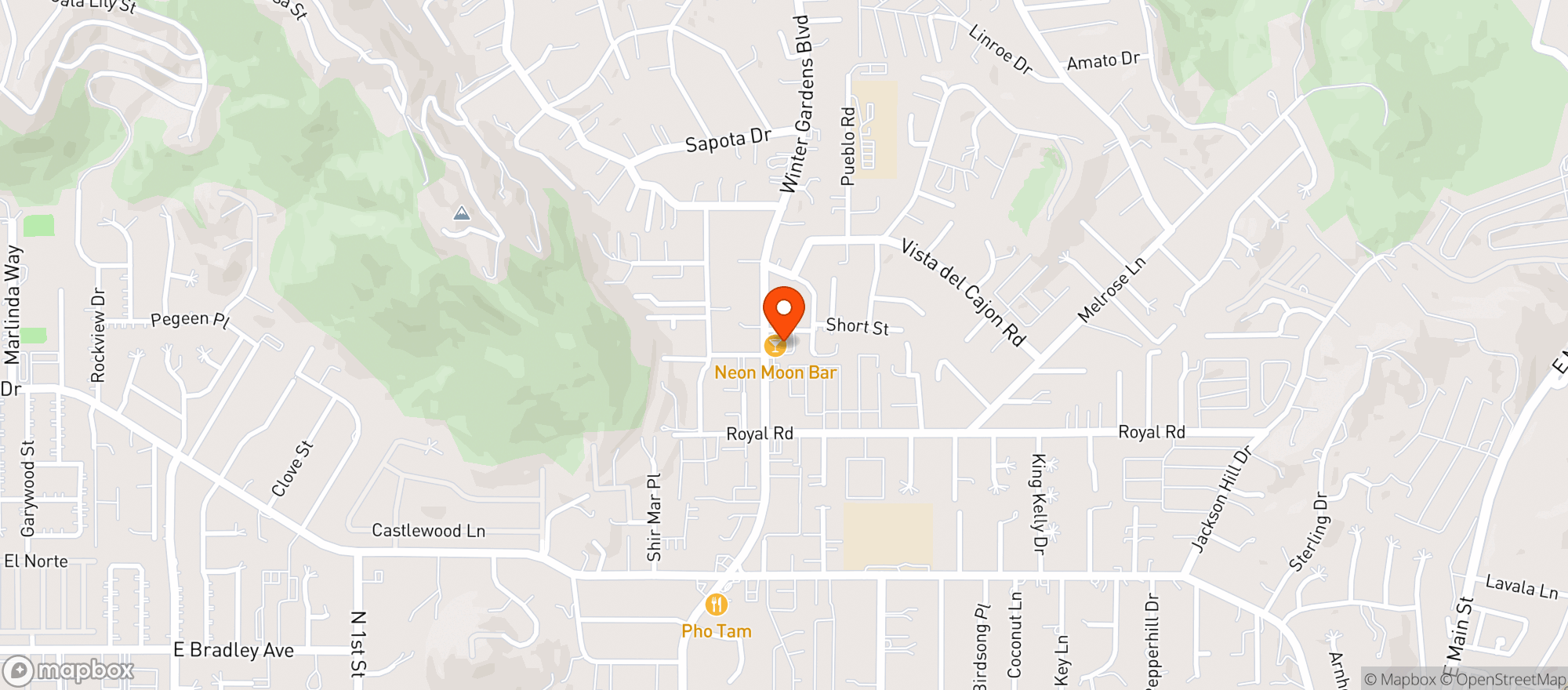 Map showing Neon Moon Bar