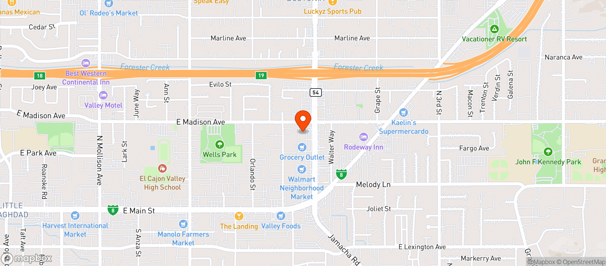 Map showing LIQUOR TOWN