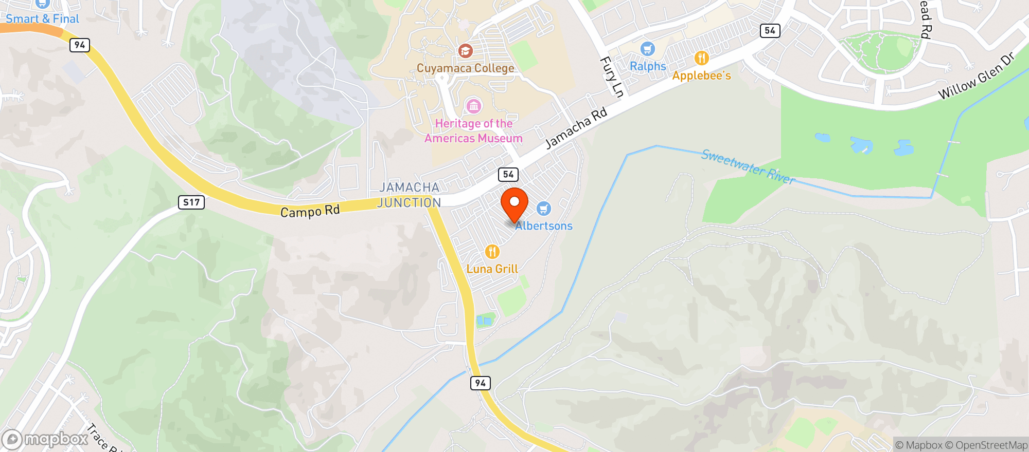 Map showing Target
